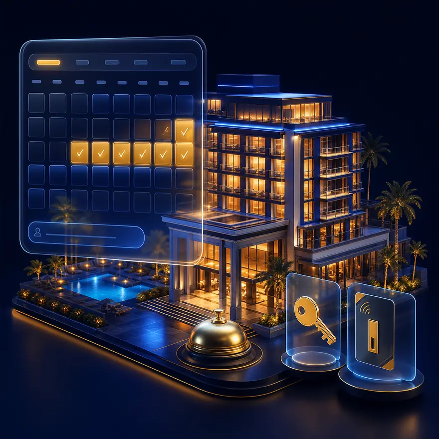 Hotel & Resort Website (Booking) — service by Wafa Smart Tech
