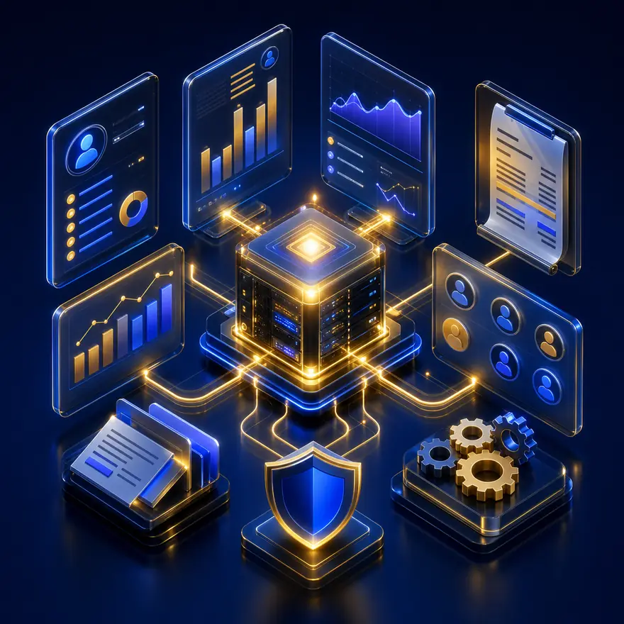 Management System (ERP · Web/App) — service by Wafa Smart Tech